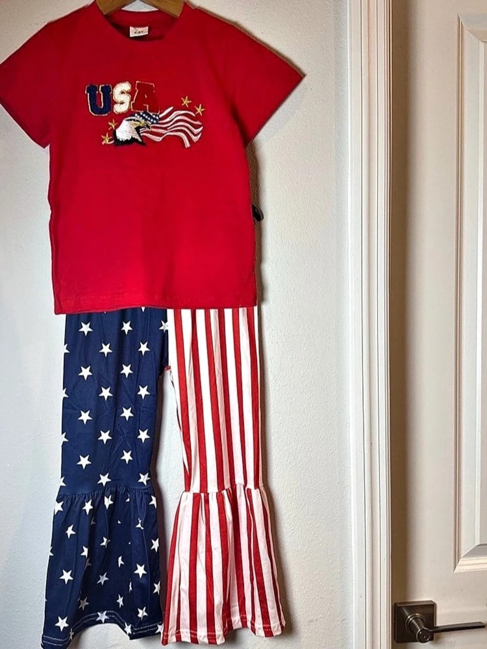 Girls USA Flag Matching Set Size 4-5Y